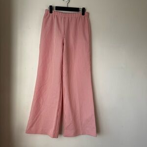 Vintage 70s Red & White Stripe High Waist Straight Leg Pants S/M